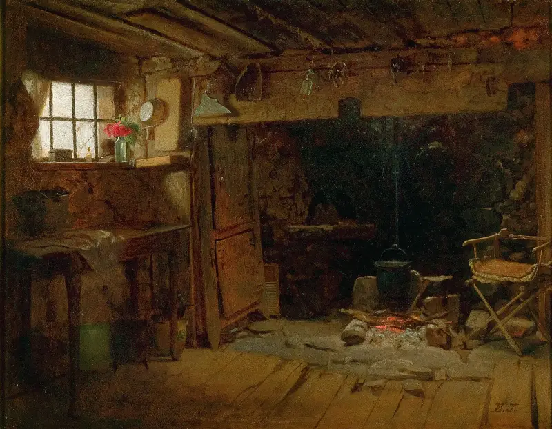 New England Kitchen av Eastman Johnson
