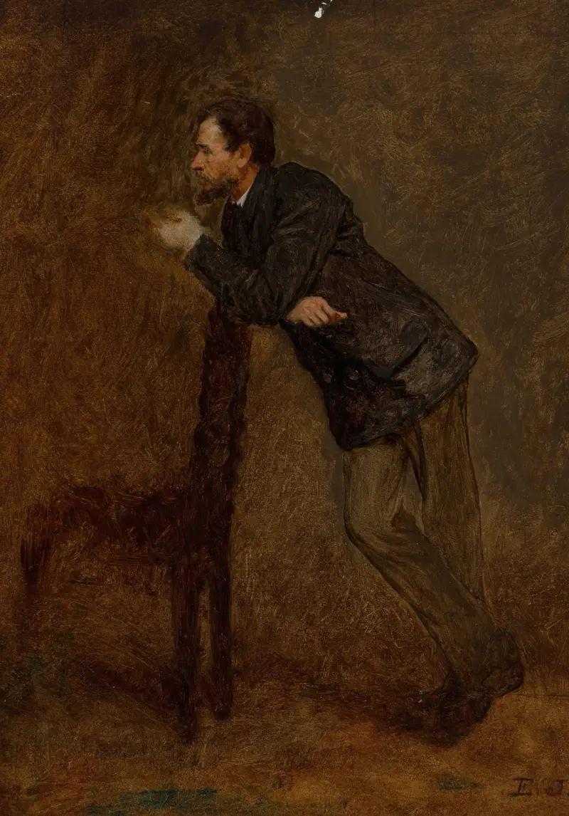 Porträttskiss av Sanford Gifford av Eastman Johnson
