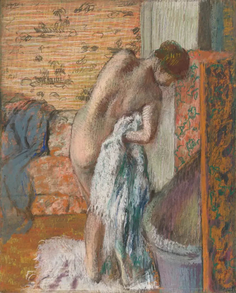 Nach dem Bad (Frau beim Abtrocknen), 1896 von Edgar Degas