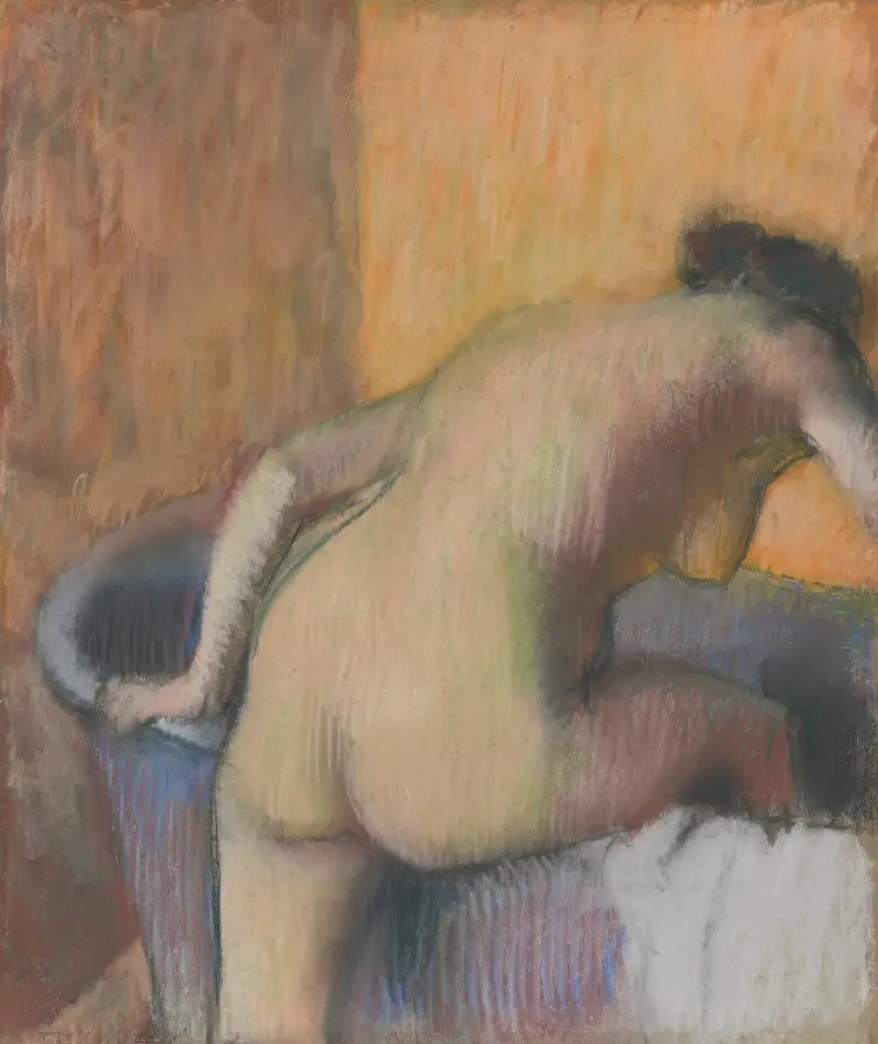 Frau, die in eine Badewanne steigt von Edgar Degas