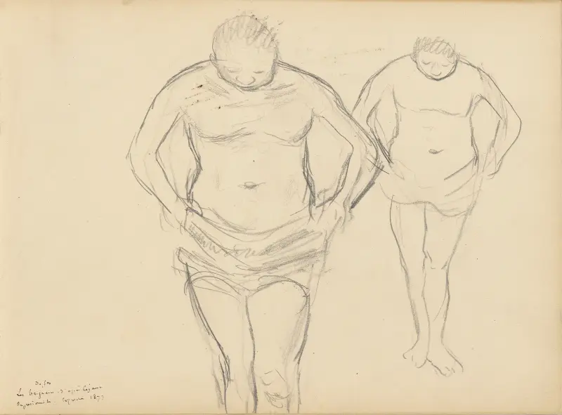 Copies of Cézanne’s Bathers av Edgar Degas