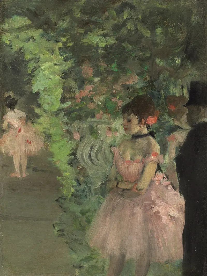 Tänzerinnen hinter der Bühne von Edgar Degas