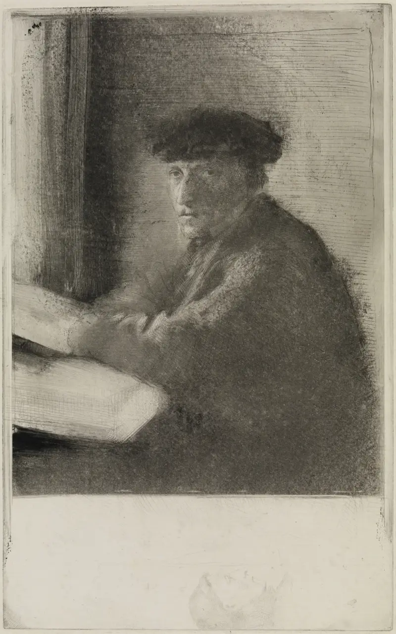 Gravören Joseph Tourny, i halvfigur av Edgar Degas