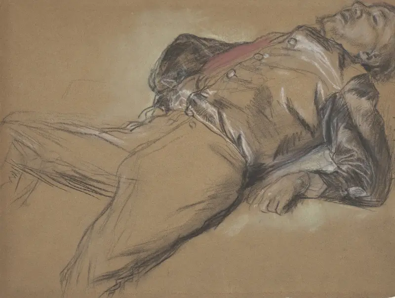 Der gestürzte Jockey (Studie) von Edgar Degas