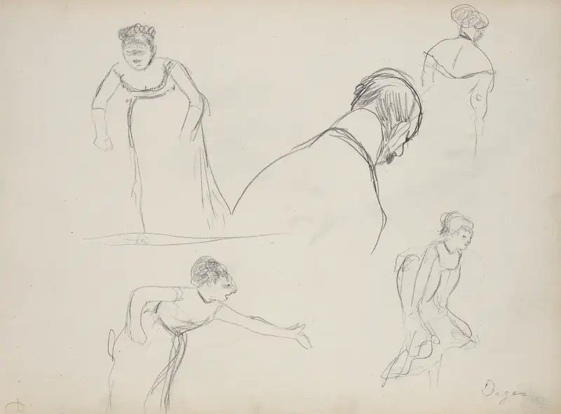 Pět rychlých skic, Edgar Degas