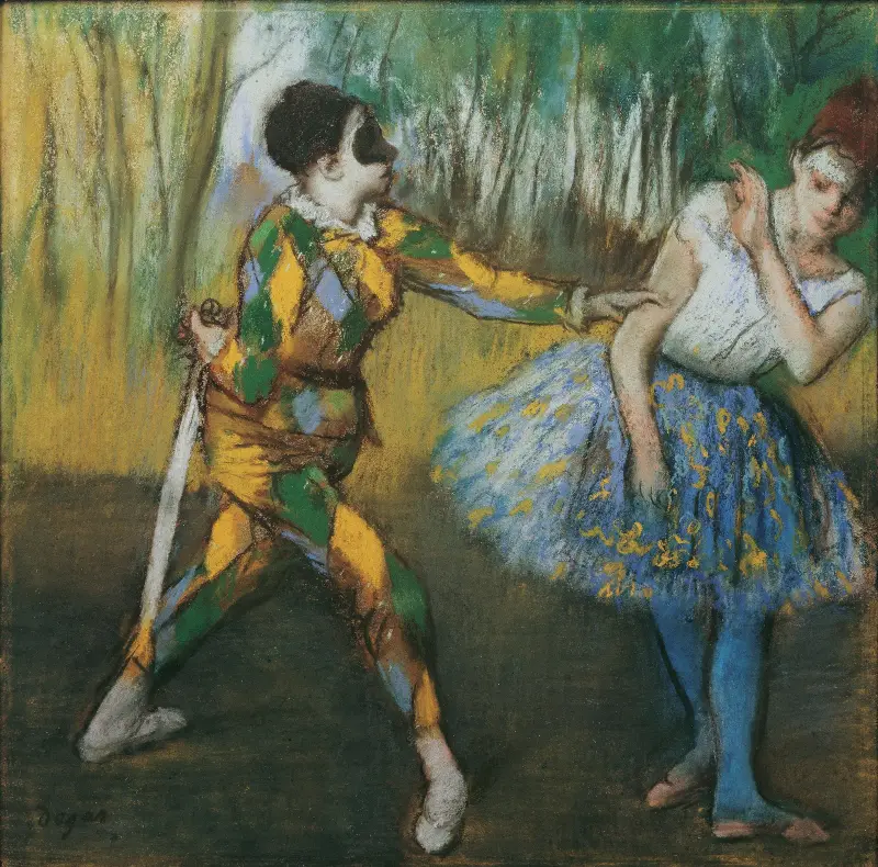 Harlekin Und Colombine av Edgar Degas