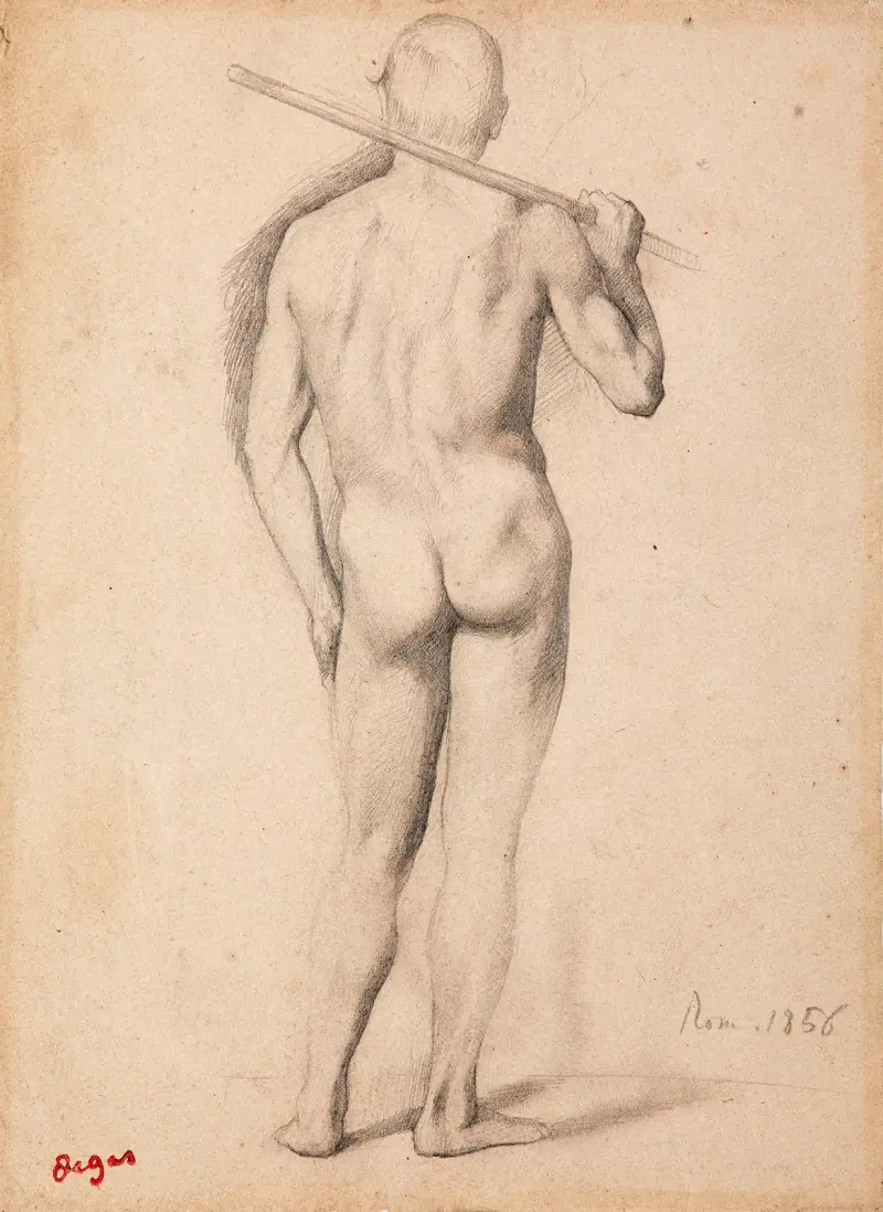 Mann von hinten gesehen (Studie) von Edgar Degas