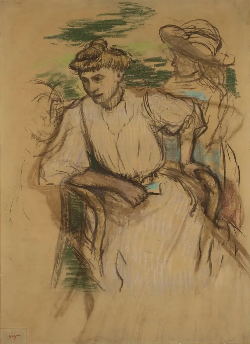Jeune femme assise av Edgar Degas