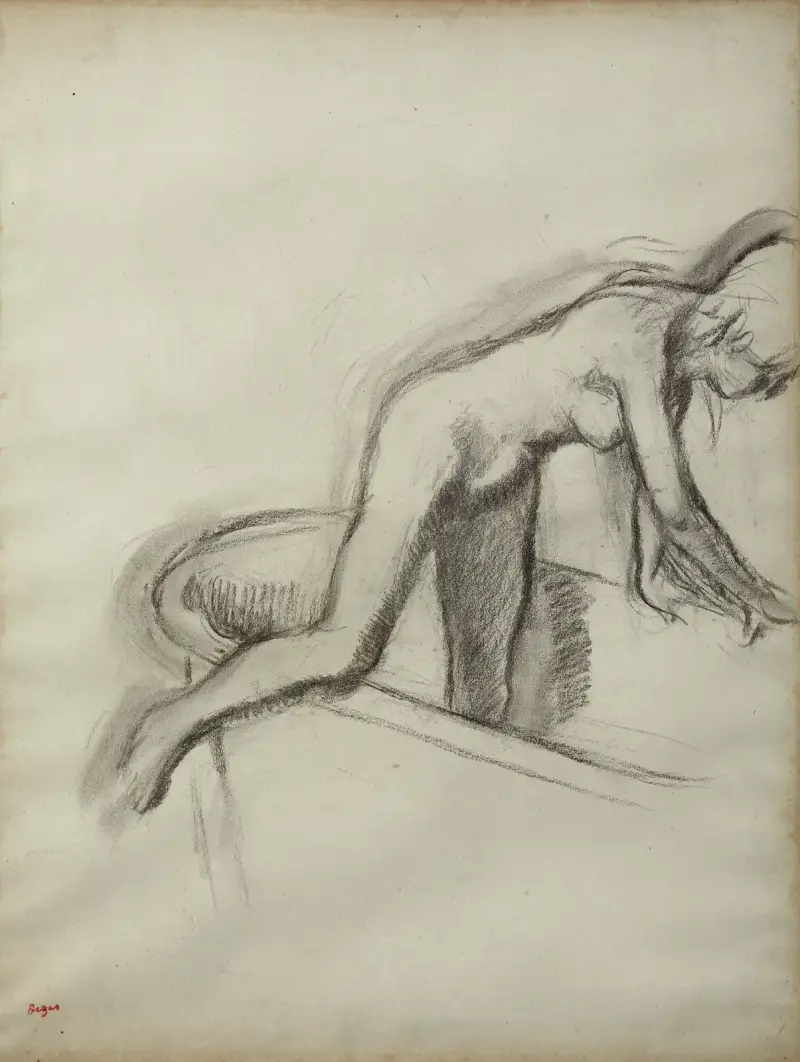 Koupel, 1890, Edgar Degas