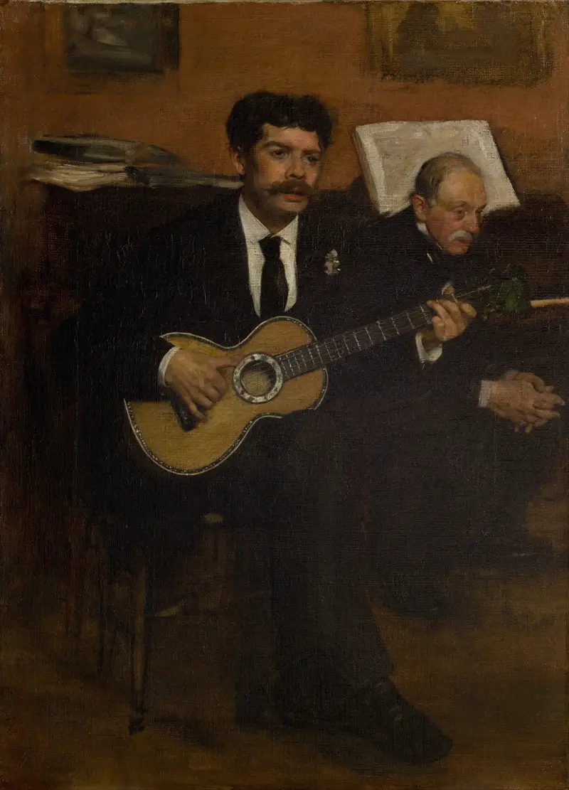 Lorenzo Pagans And Auguste De Gas av Edgar Degas