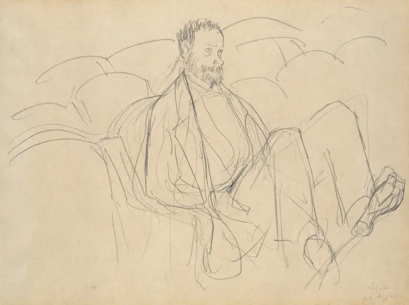 Ludovic Lepic at the Theatre av Edgar Degas