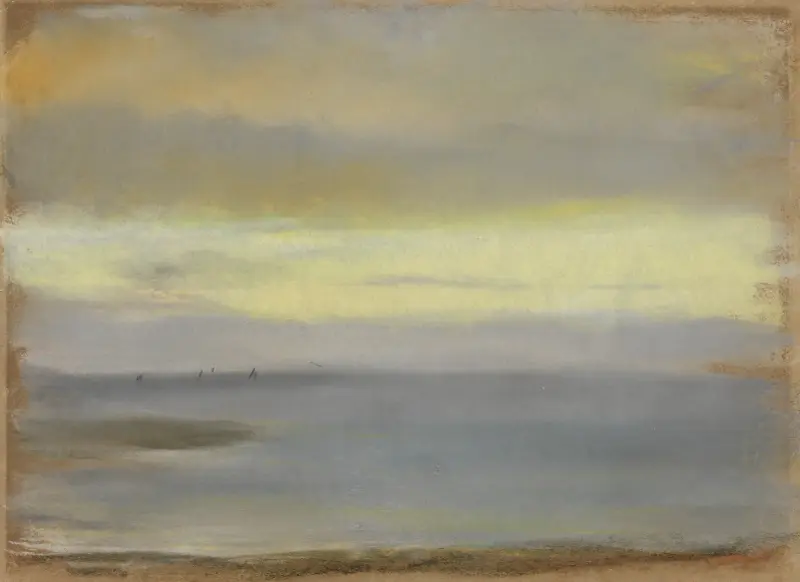 Morze, zachód słońca, Edgar Degas