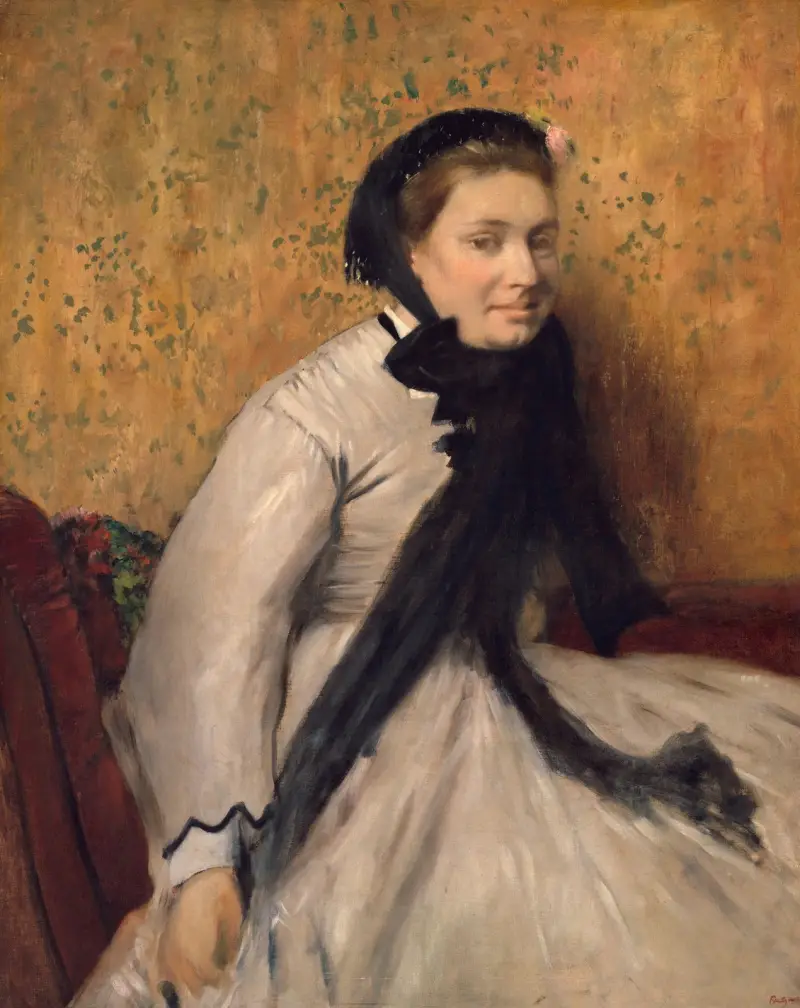 Bildnis einer Frau in Grau von Edgar Degas
