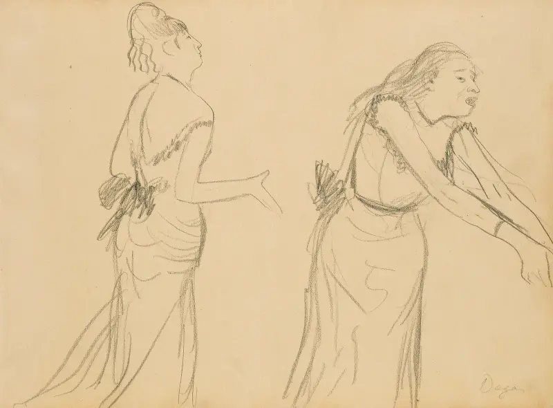 Sketches of a Café Singer, 1877 – nr 3 av Edgar Degas