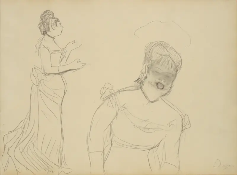 Sketches of a Café Singer, 1877 – nr 1 av Edgar Degas