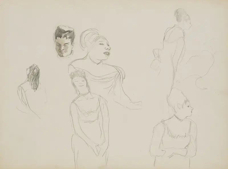 Sketches of Café Singers, 1877 – nr 3 av Edgar Degas