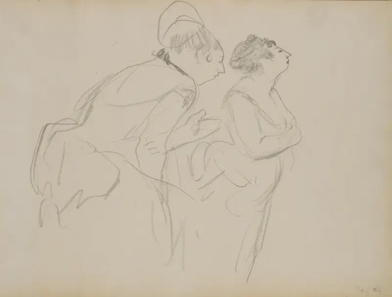 Sketches of Café Singers, 1877 – nr 4 av Edgar Degas