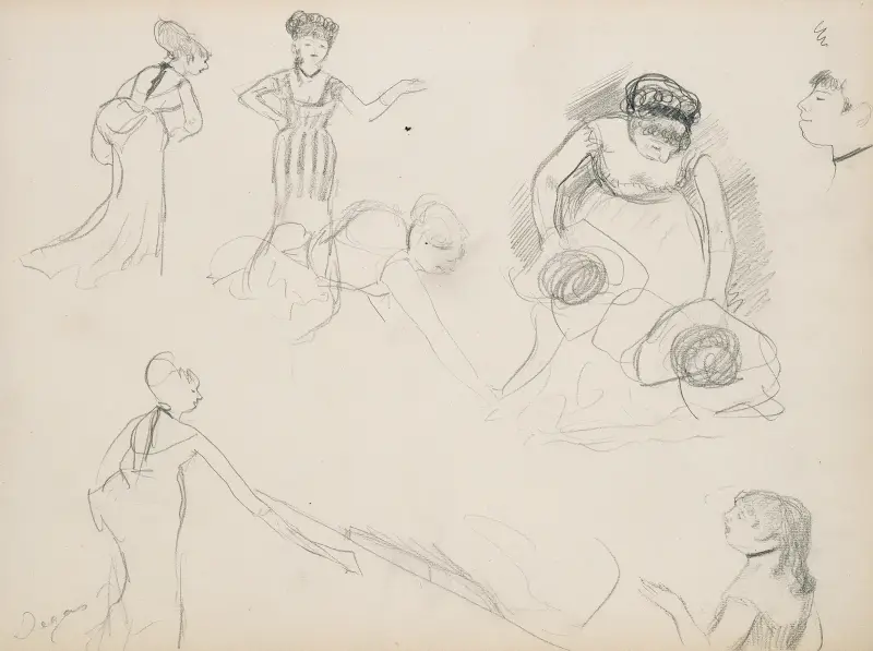 Sketches of Café Singers, 1877 – nr 5 av Edgar Degas