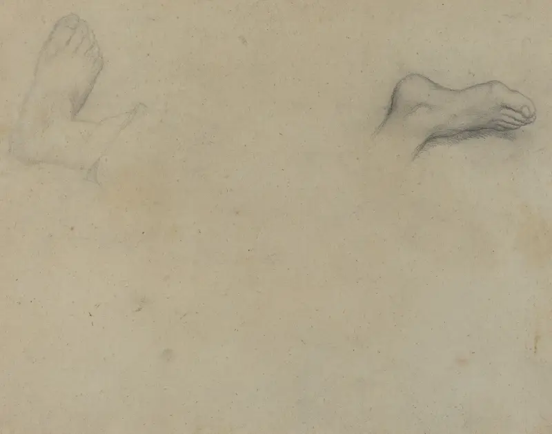 Studies of Feet (verso) av Edgar Degas