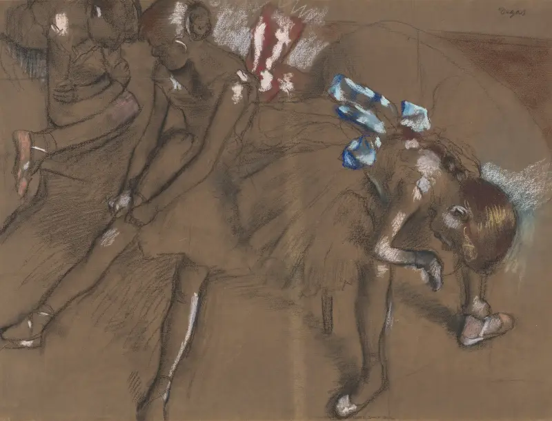 Tři odpočívající tanečnice, Edgar Degas