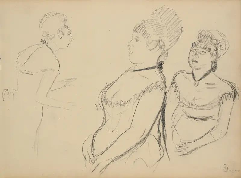 Tři skici, Edgar Degas