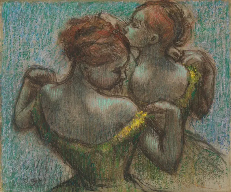 Dvě tanečnice, poloviční postavy, Edgar Degas