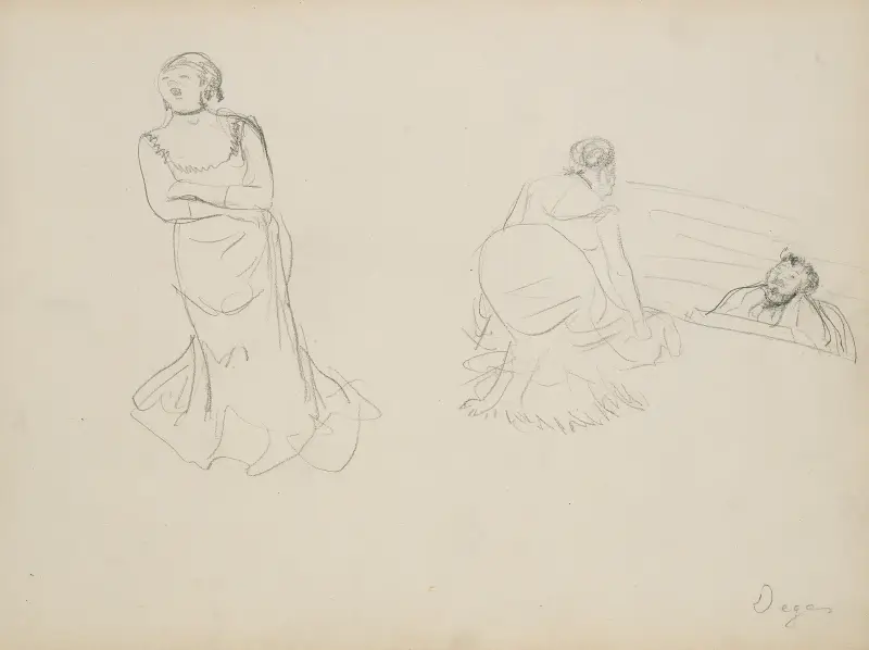 Dvě skici, Edgar Degas