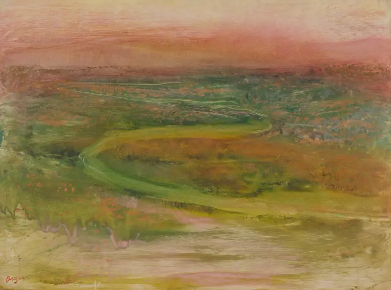 Slingrande flod, Edgar Degas