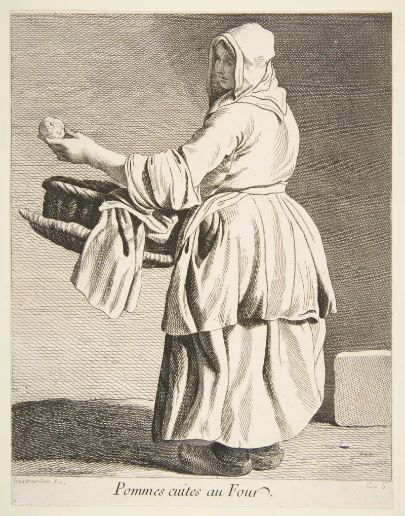Äppelförsäljaren av Edmé Bouchardon