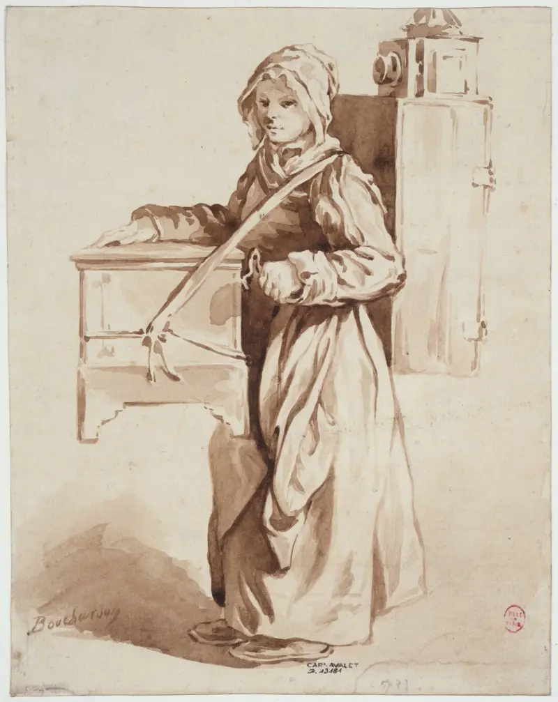 Jeune fille à la lanterne magique av Edmé Bouchardon