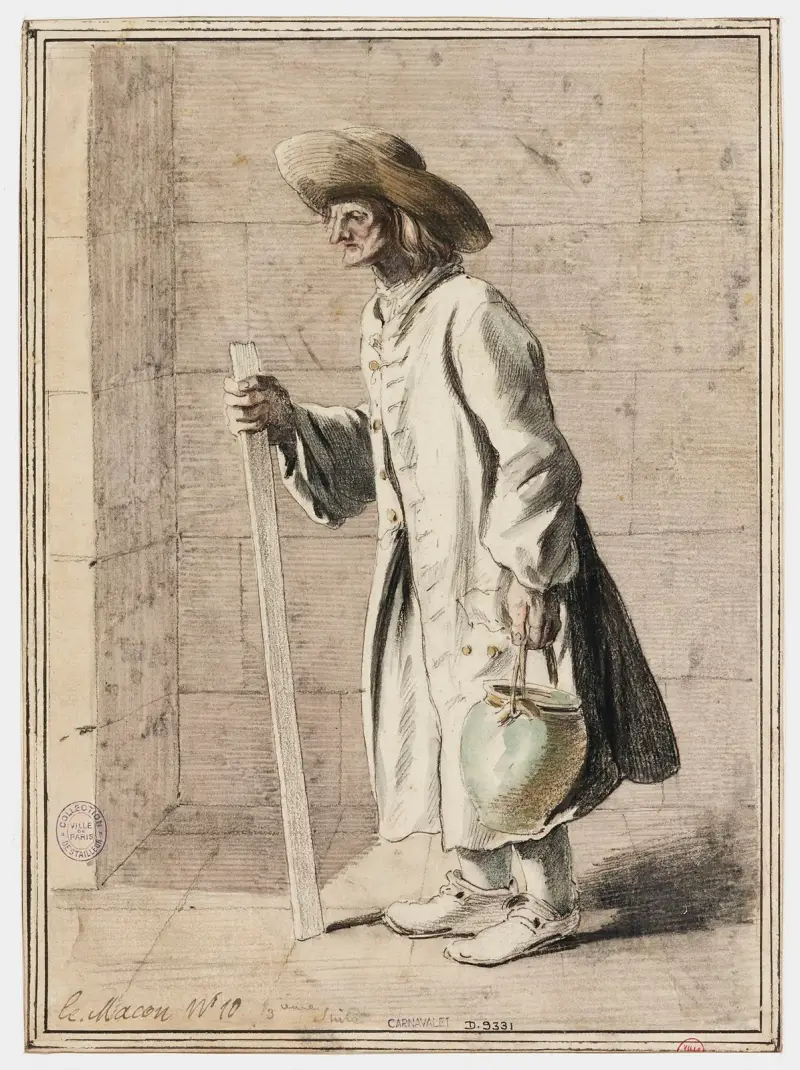 Der Maurer, Nr. 10 von Edmé Bouchardon