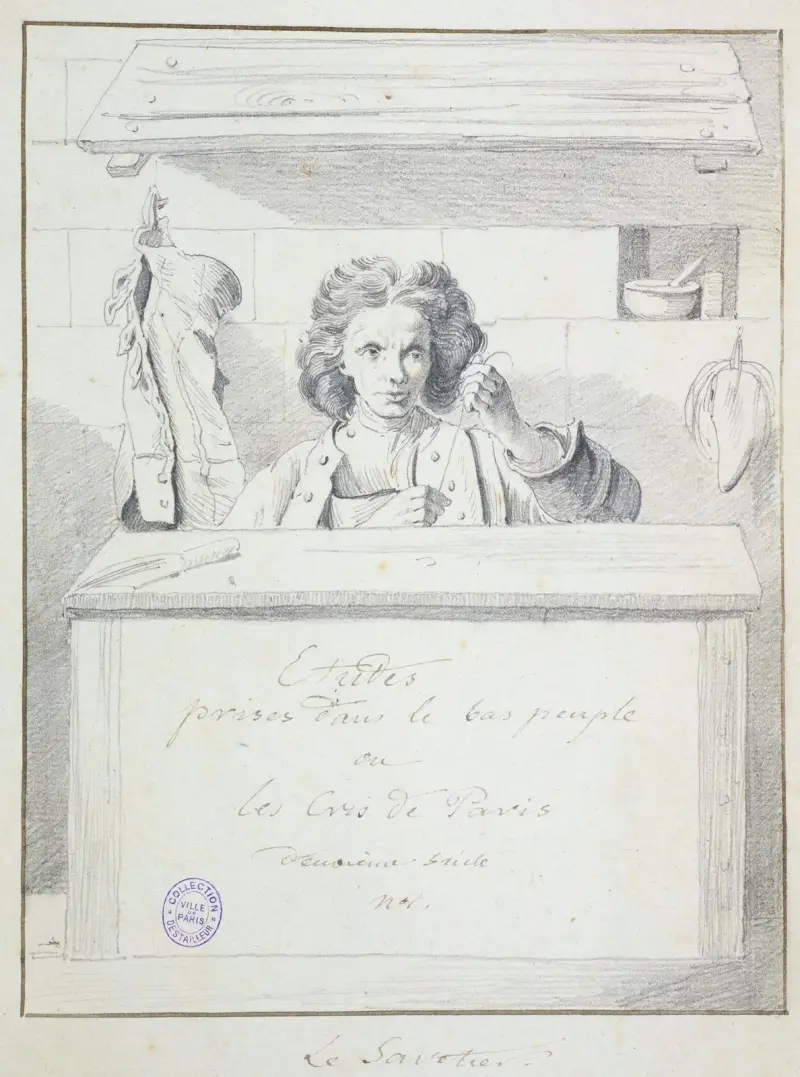 Der Schuhmacher, 1698 von Edmé Bouchardon