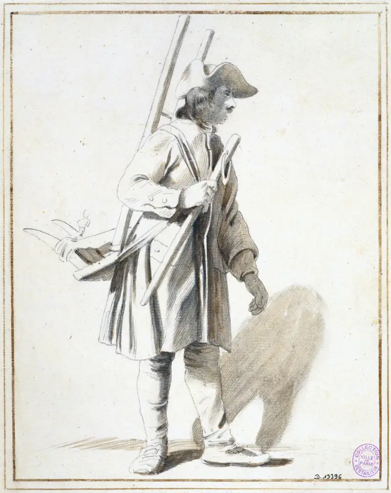 Nosič břemen, nosič, Edmé Bouchardon