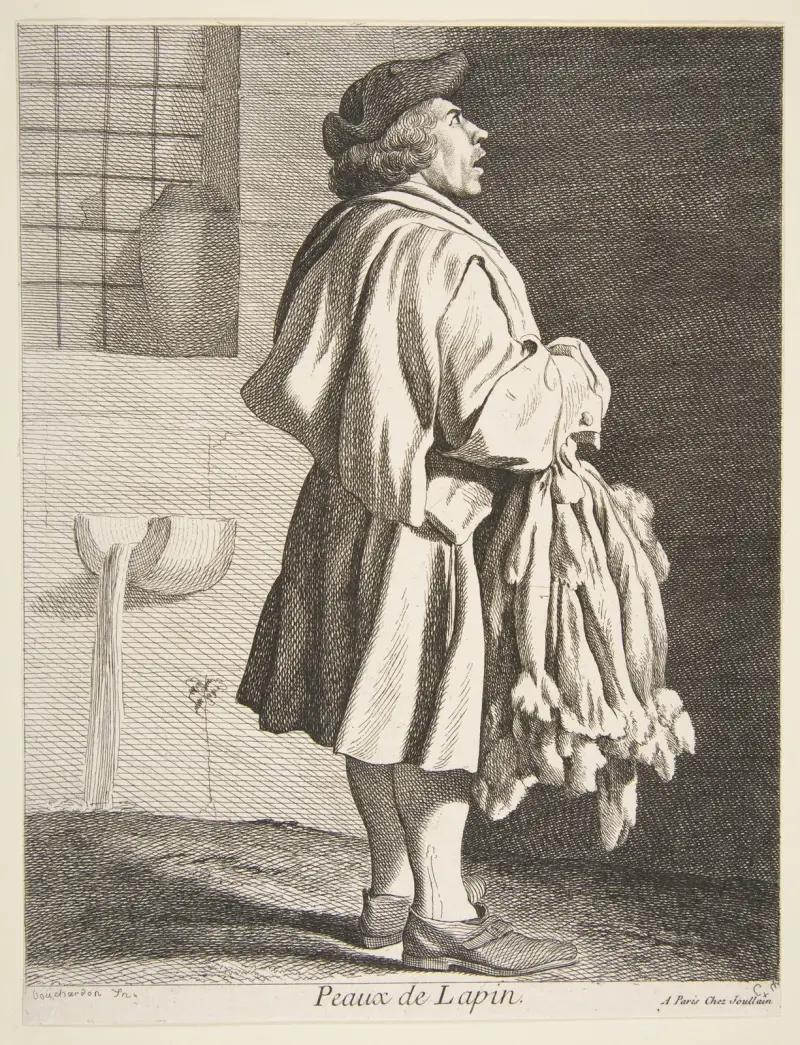 Kaninfellhändler von Edmé Bouchardon
