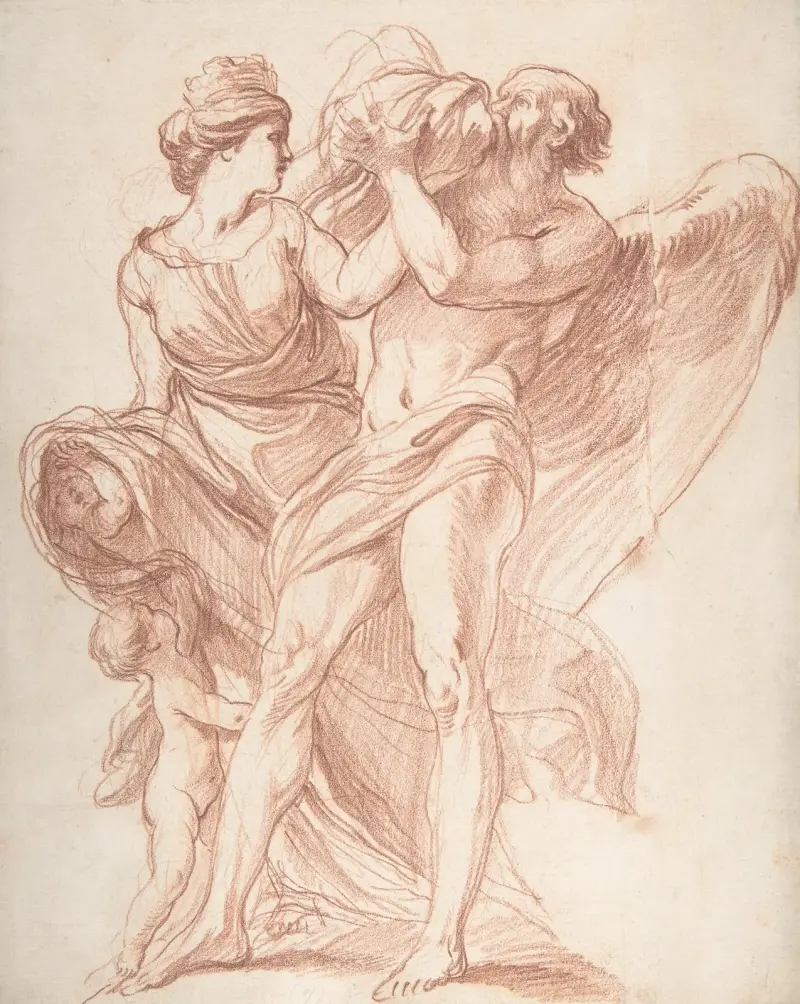 Rhea Outwitting Saturn av Edmé Bouchardon