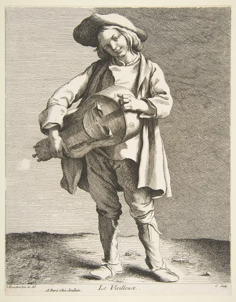 Der Drehleierspieler von Edmé Bouchardon