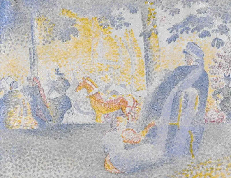 Auf den Champs-Élysées von Henri-Edmond Cross