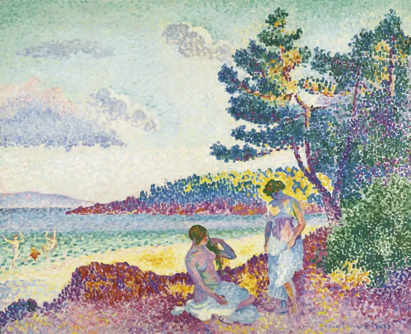 Badande kvinnor av Henri-Edmond Cross