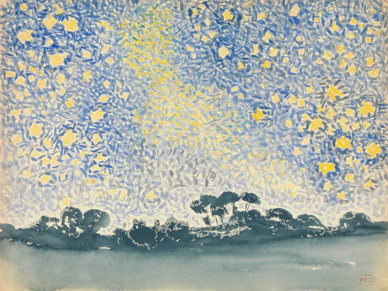 Landschaft mit Sternen von Henri-Edmond Cross