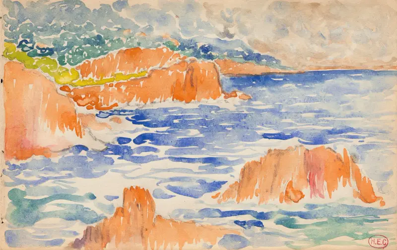 De röda klipporna av Henri-Edmond Cross