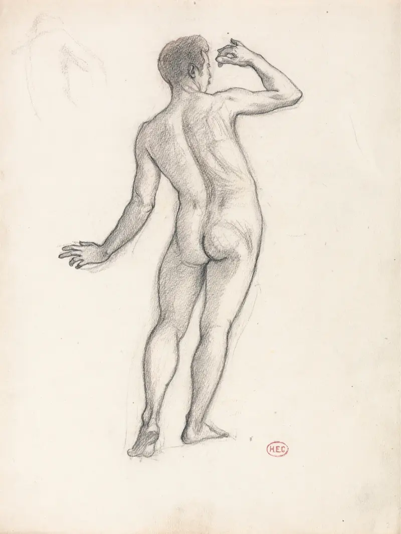 Male Nude av Henri-Edmond Cross