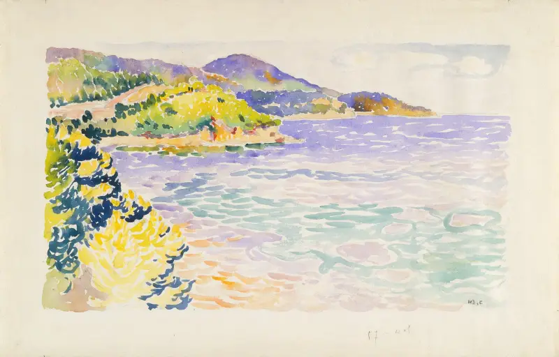 Meeresbucht (Südfrankreich) von Henri-Edmond Cross