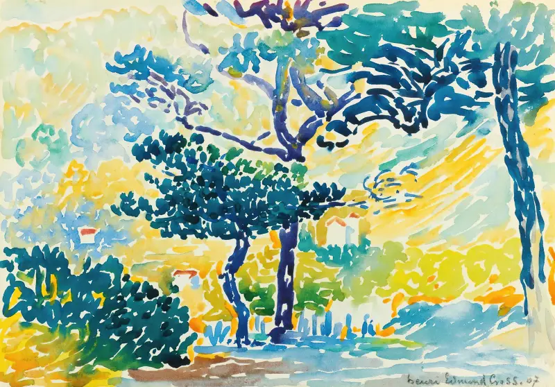 Paysage Provençal av Henri-Edmond Cross