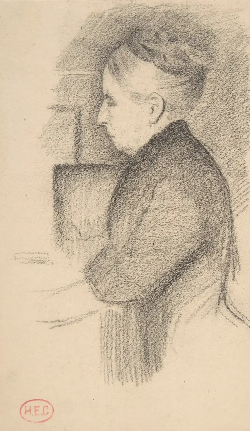 Porträtt av konstnärens mor av Henri-Edmond Cross