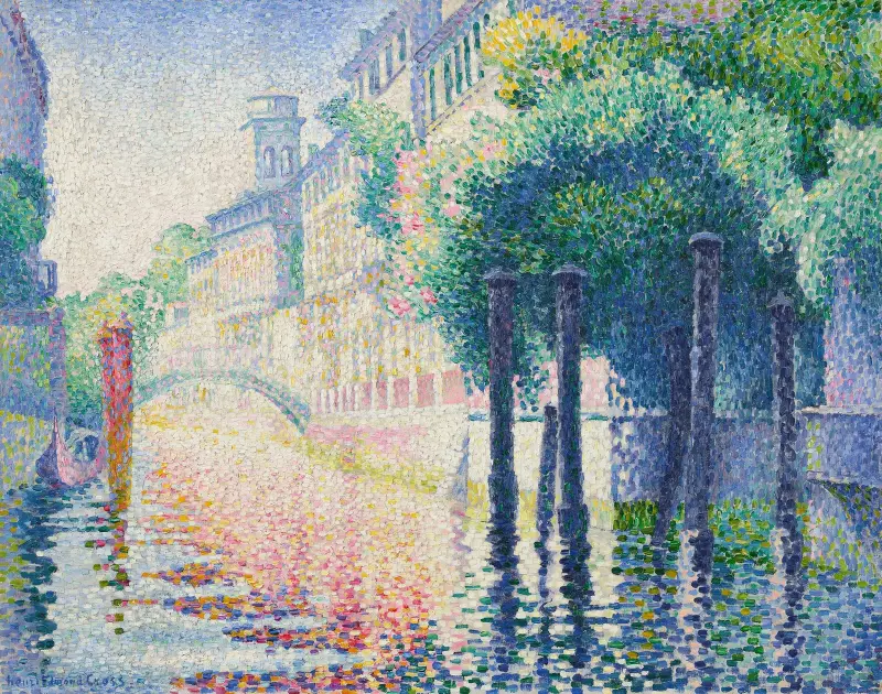 Rio San Trovaso, Venedig av Henri-Edmond Cross