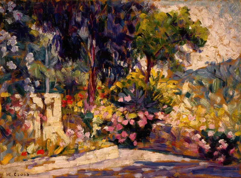 Den blommande terrassen av Henri-Edmond Cross