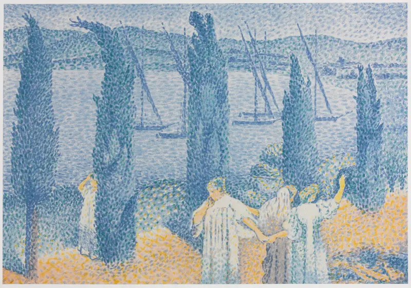 Promenada (Krajobraz z cyprysami), Henri-Edmond Cross