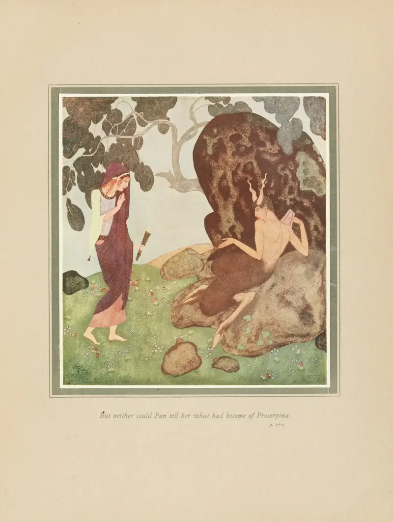 Lecz nawet Pan nie potrafił jej powiedzieć, co się stało z Prozerpiną, Edmund Dulac