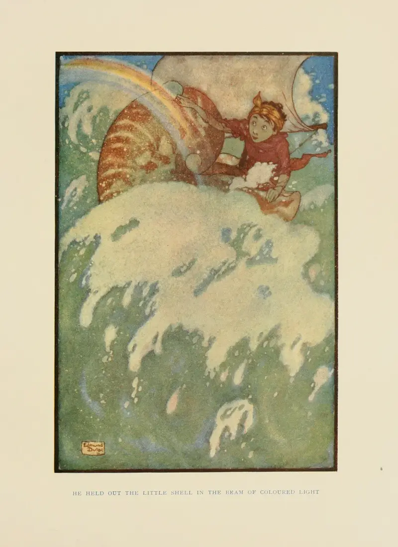 He held out the little shell in the beam of coloured light av Edmund Dulac