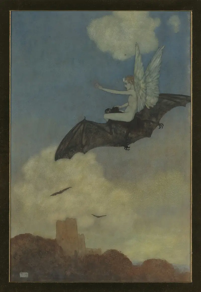 On the bat’s back I do fly After summer merrily av Edmund Dulac